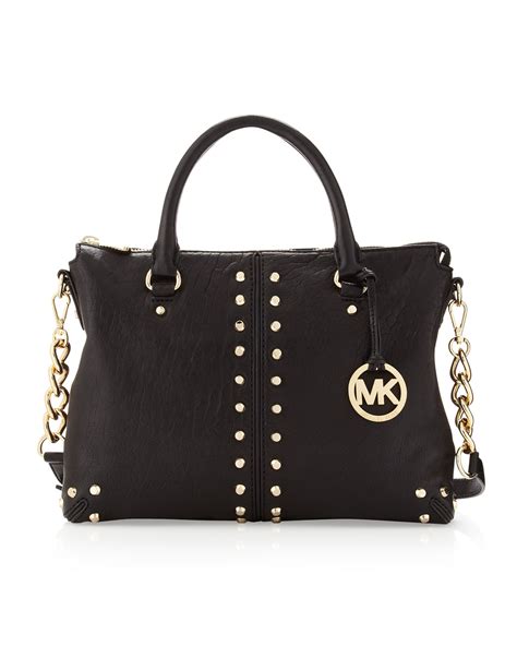 black michael kors handbags on sale|michael kors black studded bag.